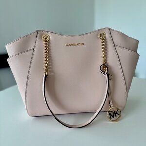 Michael Kors Jet Set Large Saffiano Leather Shoulder Bag -Pink (New - Unused)